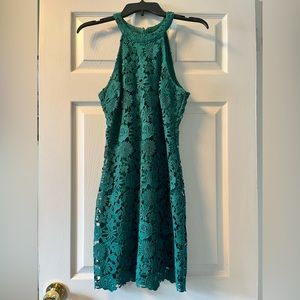 Lulus Love Poem Green Mini Dress. Worn once.